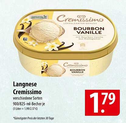 Langnese Cremissimo Bourbon Vanille – Genießen Sie den einzigartigen Geschmack