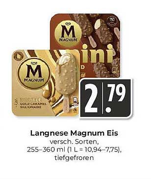 Langnese Magnum Eis, verschiedene Sorten, 255-360 ml
