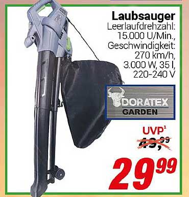 Laubsauger DORATEX - Praktischer Helfer für den Garten