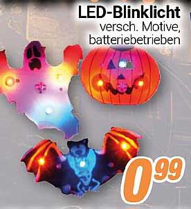 LED-Blinklicht - verschiedene Motive, batteriebetrieben