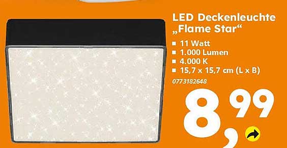 LED Deckenleuchte „Flame Star“