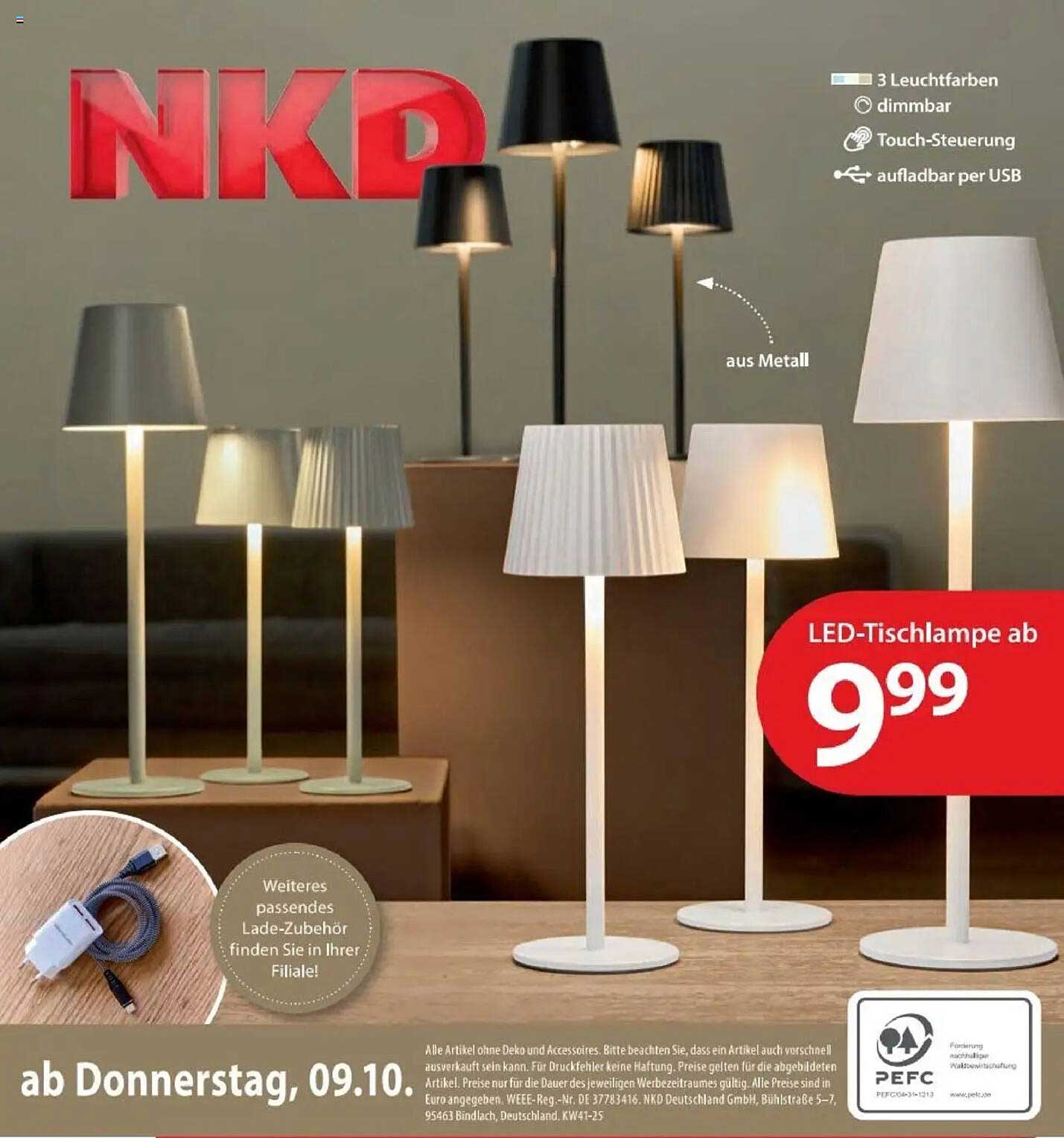 LED-Tischlampe ab 9,99