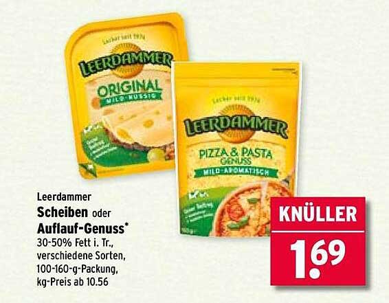 Leerdammer Scheiben oder Auflauf-Genuss - Angebot vom 29.09.2025 bis 04.10.2025
