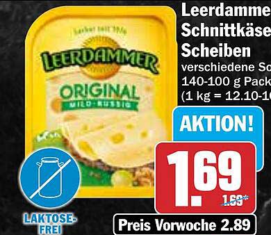 Leerdammer Schnittkäse Scheiben 140-100 g Pack