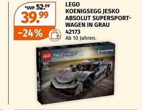 LEGO Koenigsegg Jesko Absolut Supersport-Wagen in Grau 42173