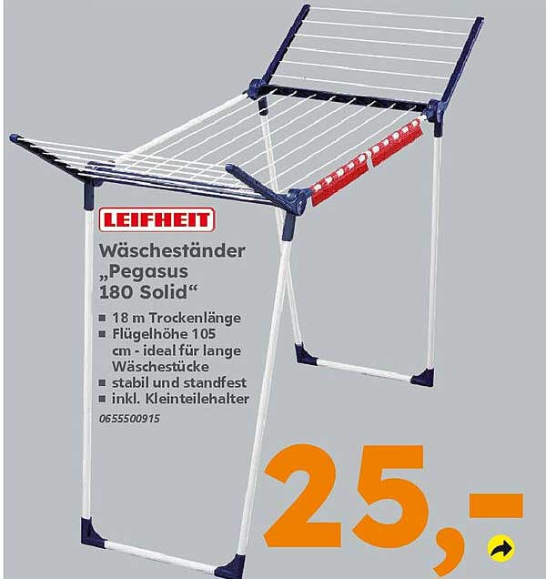 LEIFHEIT Wäscheständer „Pegasus 180 Solid“
