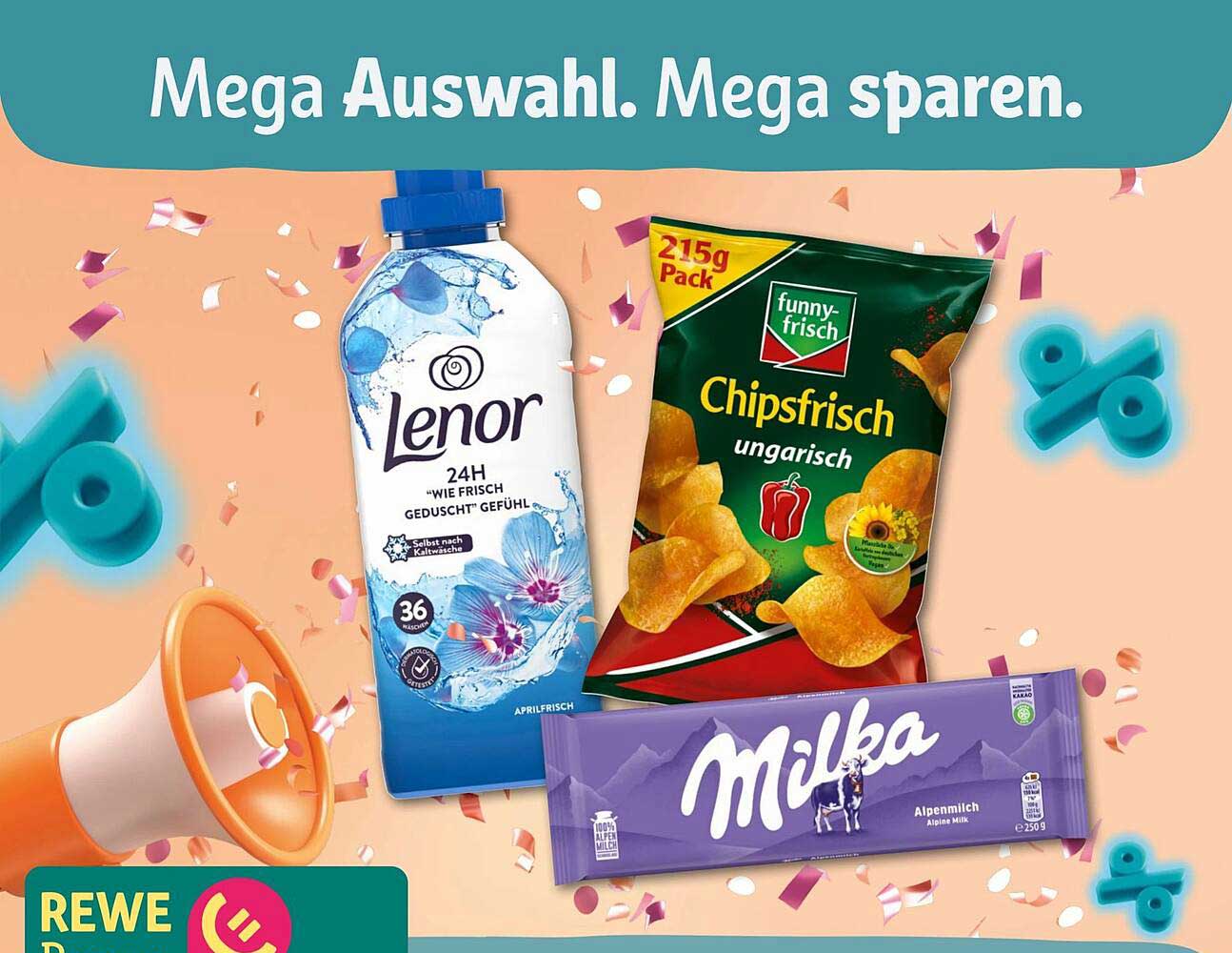 Lenor 24H Weichspüler (36 Waschladungen) und funny-frisch Chipsfrisch ungarisch (215g) zum Sonderpreis!