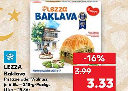 LEZZA Baklava Pistazie oder Walnuss
