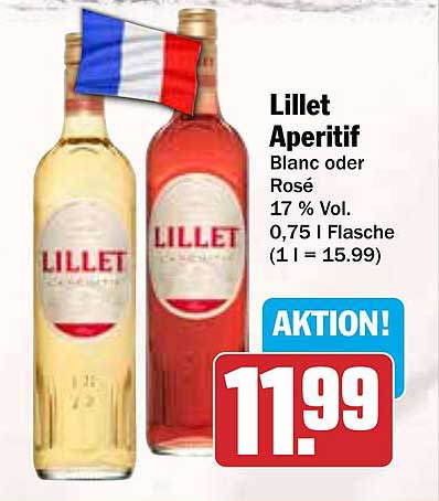 Lillet Aperitif Blanc oder Rosé 0,75 l – Aktion!