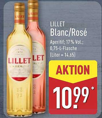 LILLET Blanc/Rosé, 0,75-L-Flasche