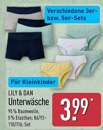 LILY & DAN Unterwäsche für Kleinkinder - Set aus verschiedenen Farben