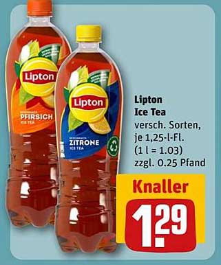 Lipton Ice Tea 1,25-Liter Flasche in verschiedenen Sorten
