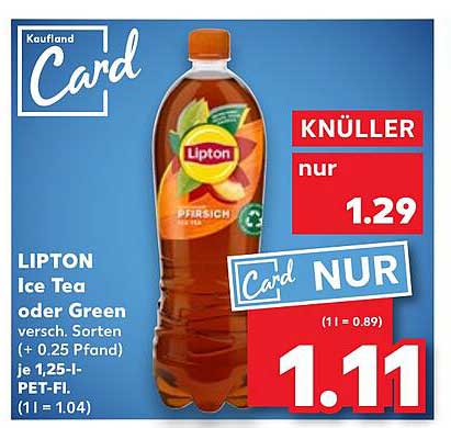 LIPTON Ice Tea oder Green 1,25 l