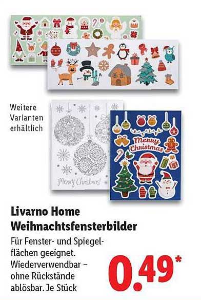 Livorno Home Weihnachtsfensterbilder