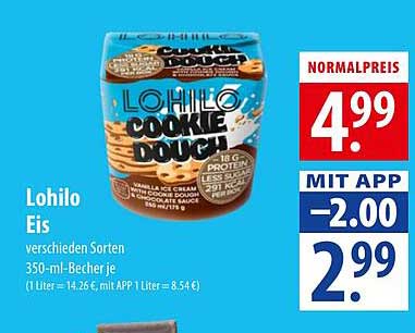 Lohilo Eis verschiedene Sorten 350-ml-Becher