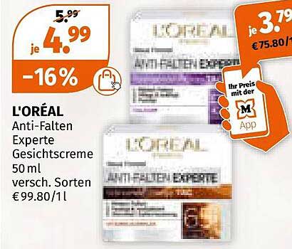 L'ORÉAL Anti-Falten Experte Gesichtscreme 50 ml