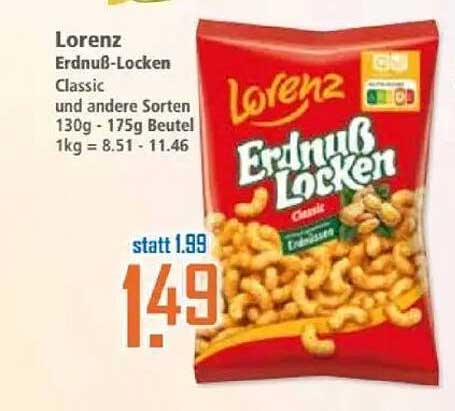 Lorenz Erdnuss-Locken Classic 130g - 175g