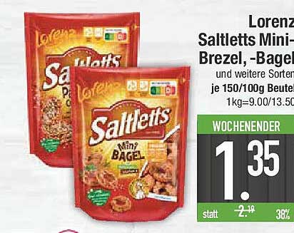 Lorenz Saltletts Mini-Brezel, -Bagel und weitere Sorten