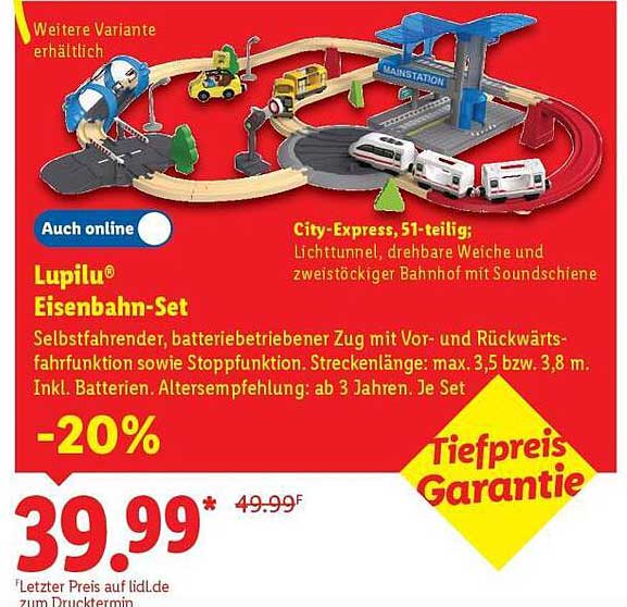 Lupilu® Eisenbahn-Set