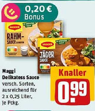 Maggi Delikatess Sauce verschiedene Sorten