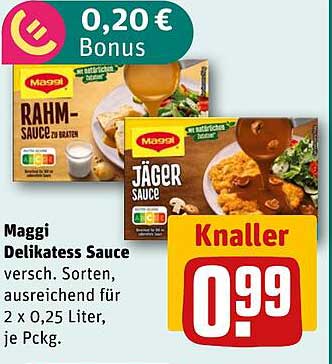 Maggi Delikatess Sauce (verschiedene Sorten)