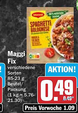 Maggi Fix Spaghetti Bolognese 85-23 g Beutel