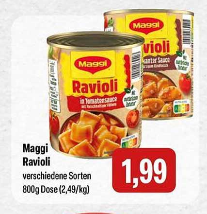 Maggi Ravioli verschiedene Sorten 800g Dose