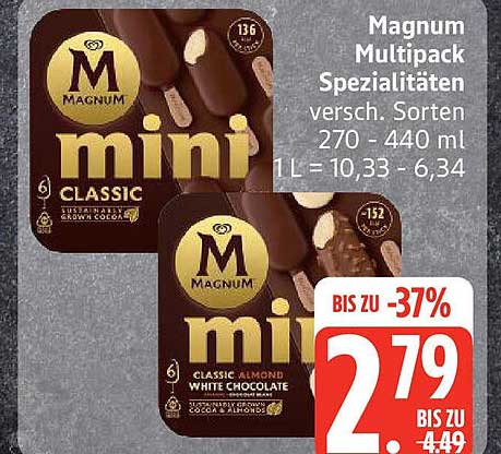 Magnum Multipack Spezialitäten verschiedene Sorten 270 - 440 ml