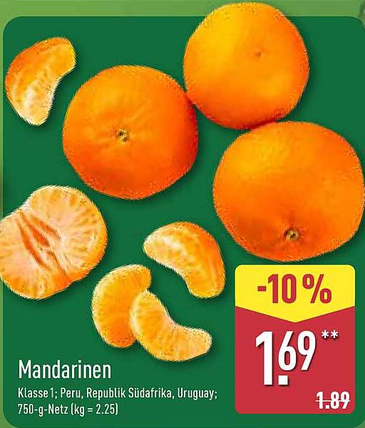 Mandarinen Klasse 1, 750 g-Netz