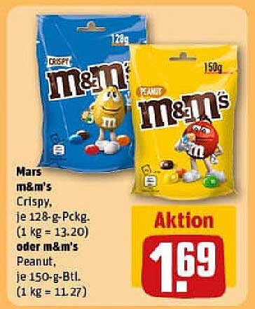Mars m&m's Crispy und m&m's Peanut - Aktion