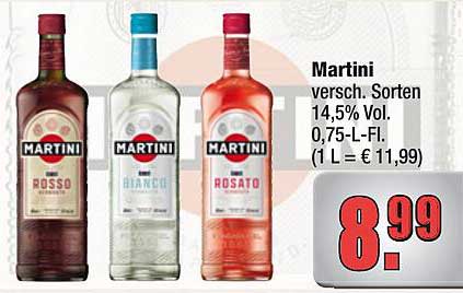 Martini verschiedene Sorten 0,75-L-Flasche