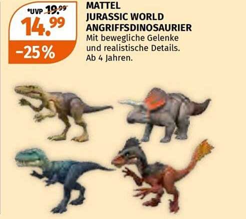 MATTEL JURASSIC WORLD ANGRIFFSDINOSAURIER