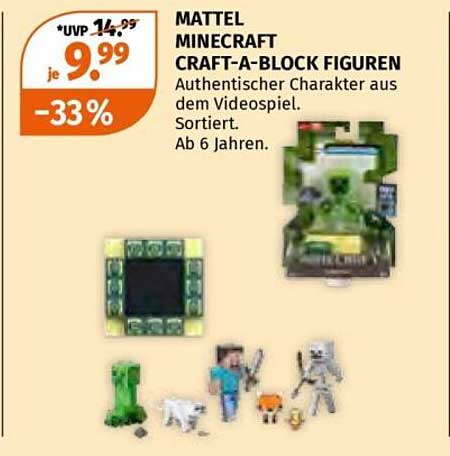 MATTEL MINECRAFT CRAFT-A-BLOCK FIGUREN