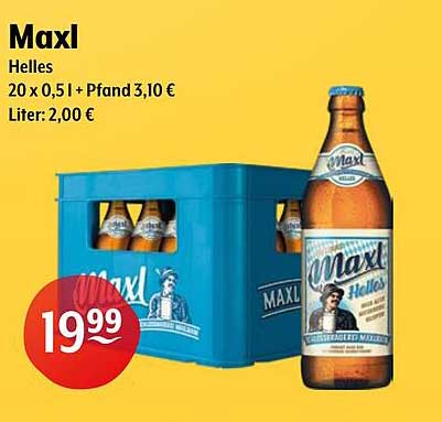 Maxl Helles - 20x0,5L Kasten