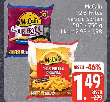 McCain 1-2-3 Frites - Verschiedene Sorten 500 - 750 g