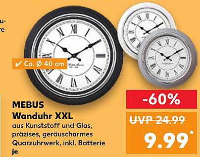 MEBUS Wanduhr XXL