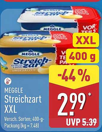 MEGGLE Streichzart XXL 400 g - -44 %