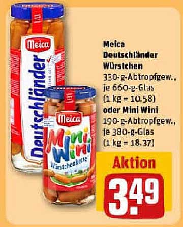 Meica Deutschländer Würstchen oder Mini Mini Wini