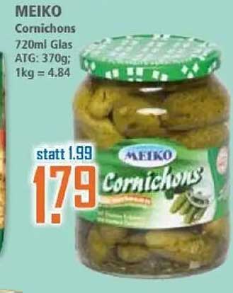 MEIKO Cornichons 720ml Glas