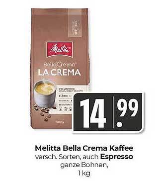 Melitta Bella Crema Kaffee, 1 kg