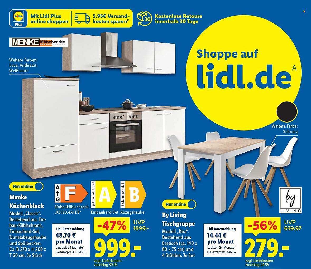 Menke Küchenblock Modell „Classic“ bei Lidl