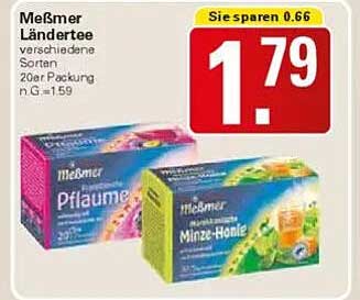 Meßmer Ländertee verschiedene Sorten 20er Packung