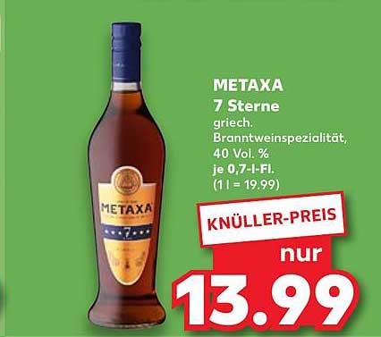 METAXA 7 Sterne - Grieche Branntweinspezialität