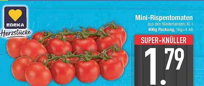 Mini-Rispentomaten aus den Niederlanden, 400g Packung