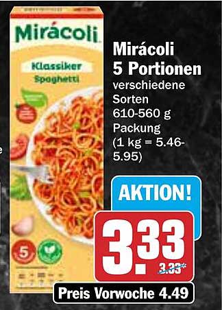 Mirácoli 5 Portionen Spaghetti - verschiedene Sorten