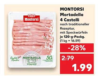 MONTORSI Mortadella 4 Castelli - 120 g Packung