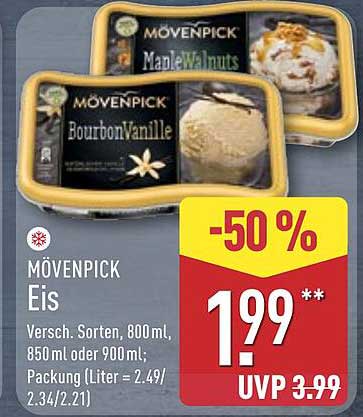 Mövenpick Eis - Bourbon Vanille und Maple Walnuts