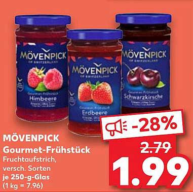 MÖVENPICK Gourmet-Frühstück Fruchtaufstrich, verschiedene Sorten