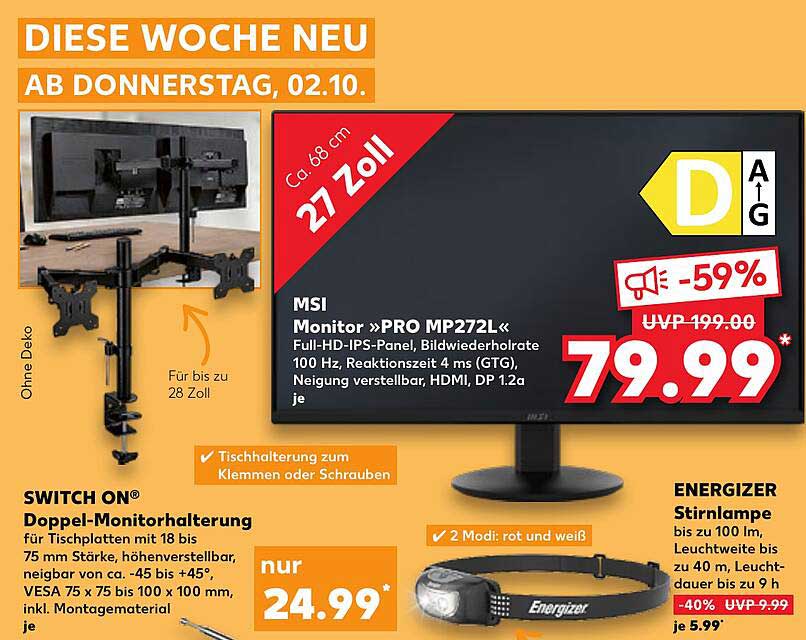 MSI Monitor »PRO MP272L« 27 Zoll - Bis zu 59% Rabatt
