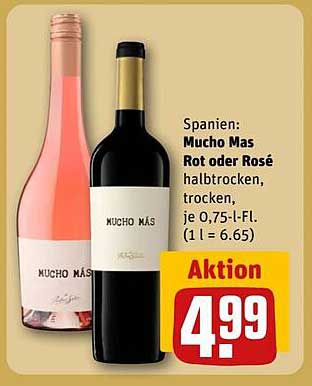 Mucho Mas Rot oder Rosé halbtrocken, trocken, je 0,75-l-Fl.
